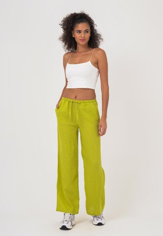 FRESHLIONS Wide leg Trousers 'Livia' in Green