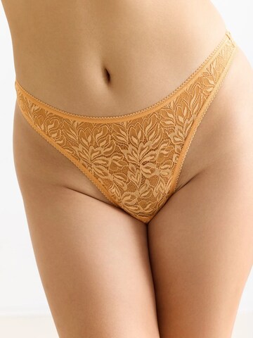 String 'Iconic Lace' Erlich Textil en jaune : devant