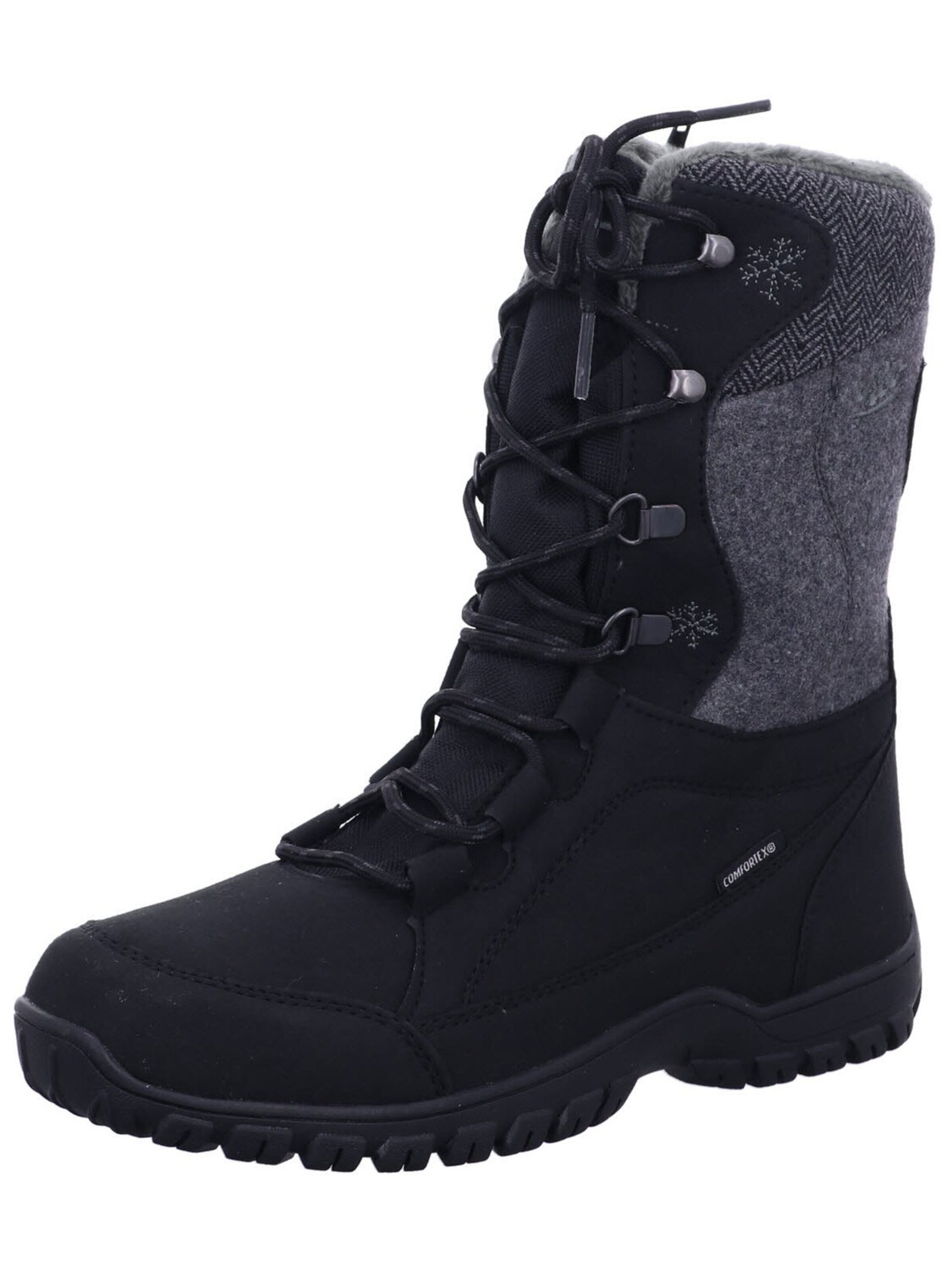 Après-ski 'Stiefeletten/Boot Damen 710161 7019 Leder-Mix in schwarz' LICO en noir : devant