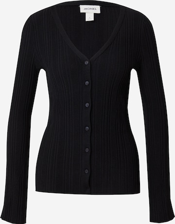 Monki Knit cardigan in Black: front