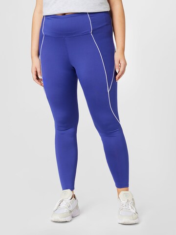 Skinny Pantalon de sport 'Workout Ready' Reebok en violet : devant