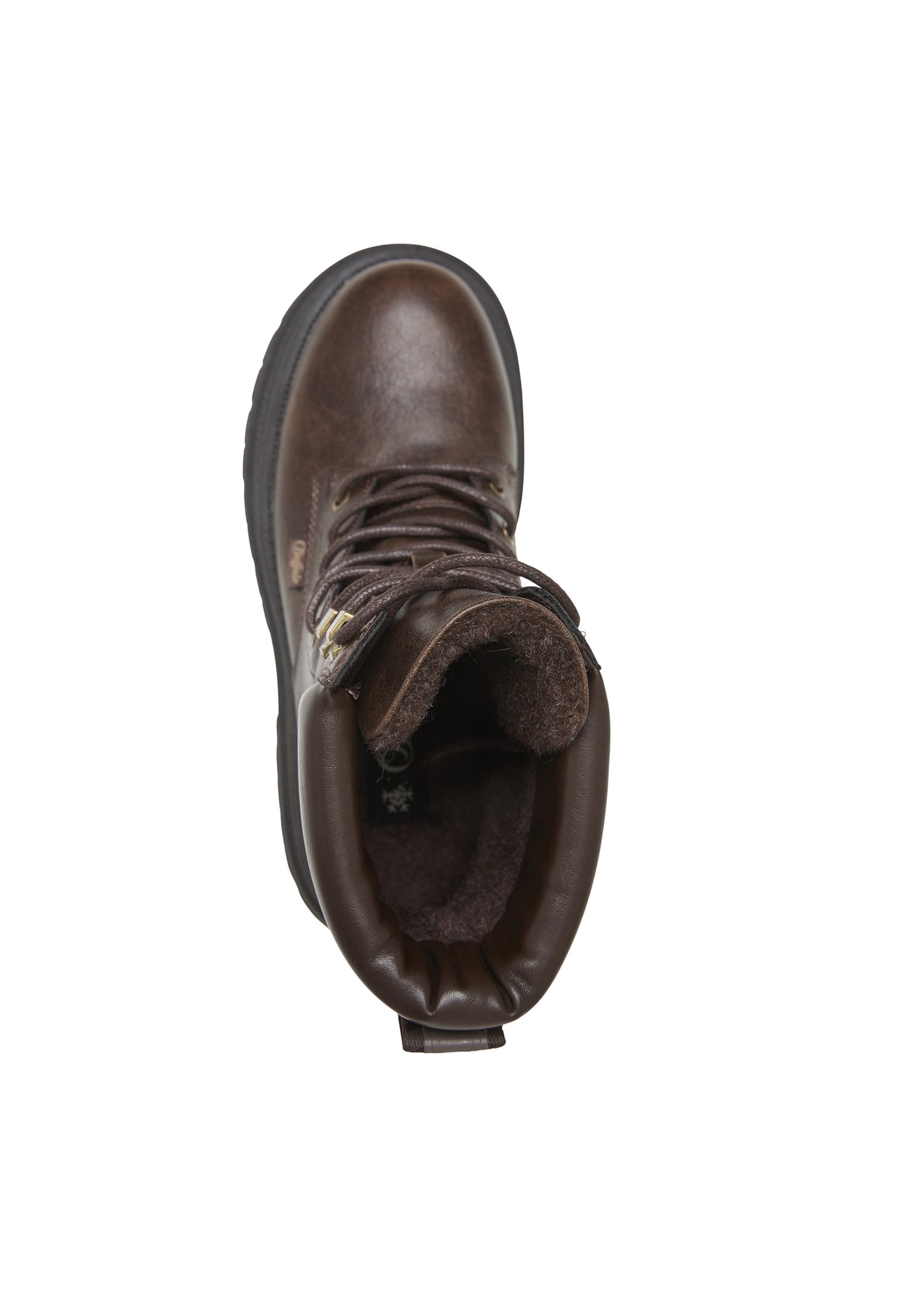BUFFALO Schnürstiefelette in Braun