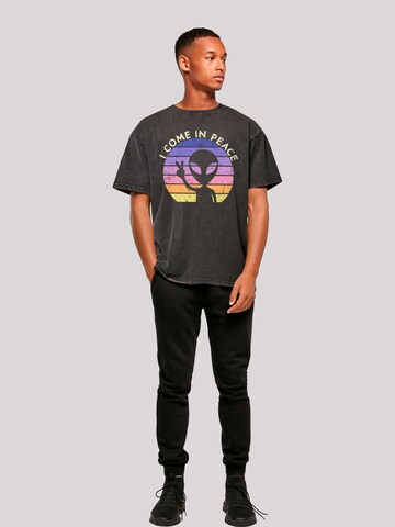 F4NT4STIC Shirt 'Alien Peace Sunset' in Black