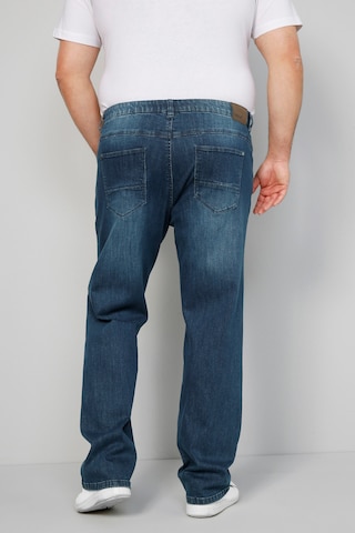 Men Plus Regular Jeans in Blauw