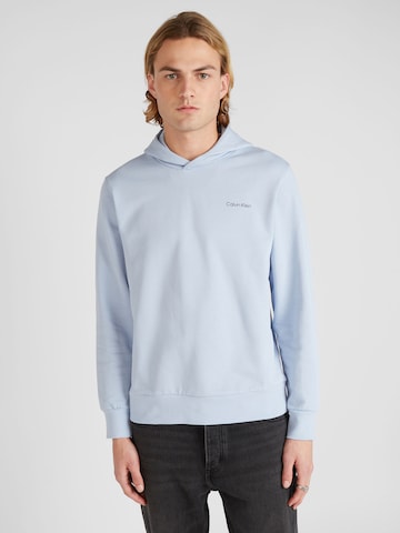 Sweat-shirt Calvin Klein en bleu : devant