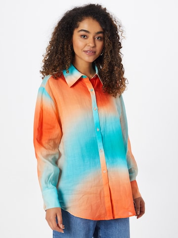 The Wolf Gang Blouse 'HERMOSA' in Blauw: voorkant