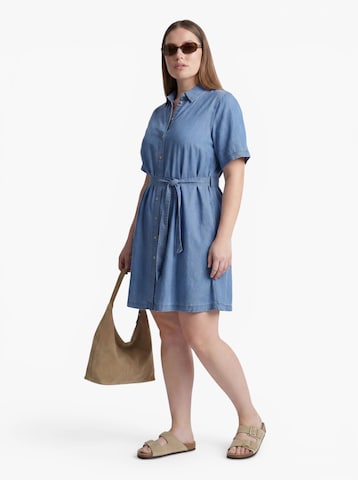 Vero Moda Curve Košeľové šaty 'VMCBree' - Modrá