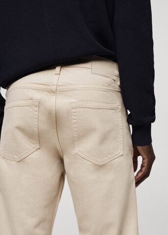 MANGO MAN Tapered Jeans 'Ben' in Beige