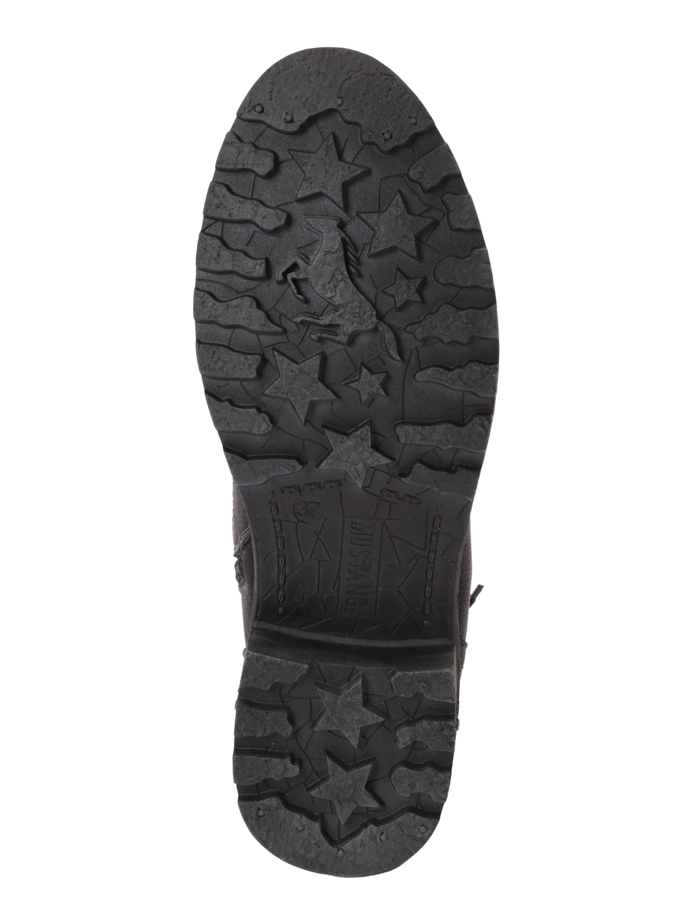 MUSTANG Ботинки на шнуровке в Черный