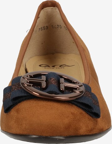 ARA Ballet Flats in Brown