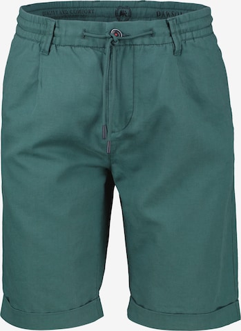 LERROS Chino-Shorts aus Baumwoll-Leinen-Mischgewebe in Grün: Vorderseite