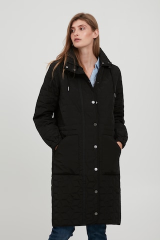 Fransa Between-Seasons Coat 'FRBAWARM' in Black: front