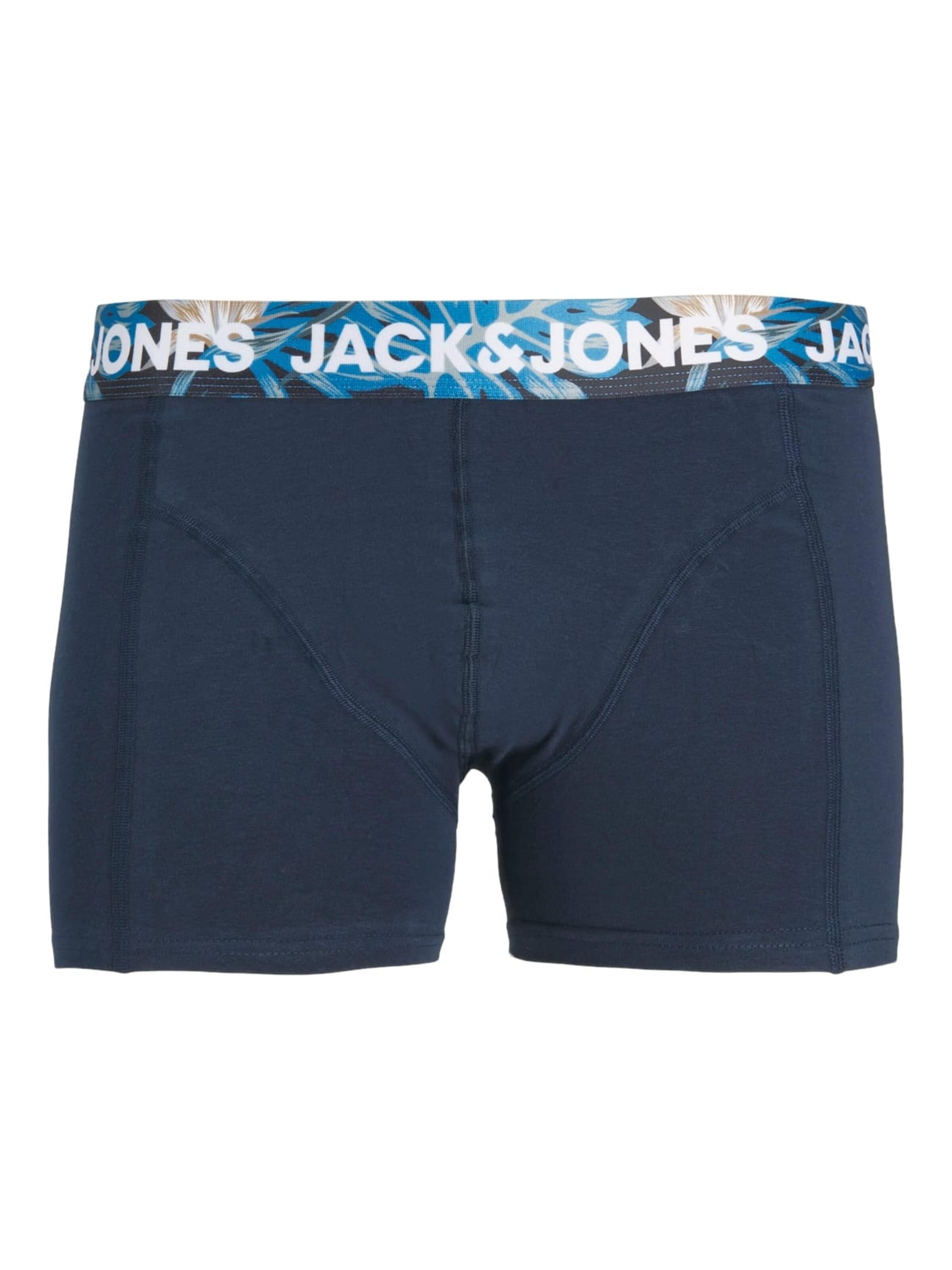 JACK & JONES Boxershorts 'Flower trunk' in Blauw: voorkant