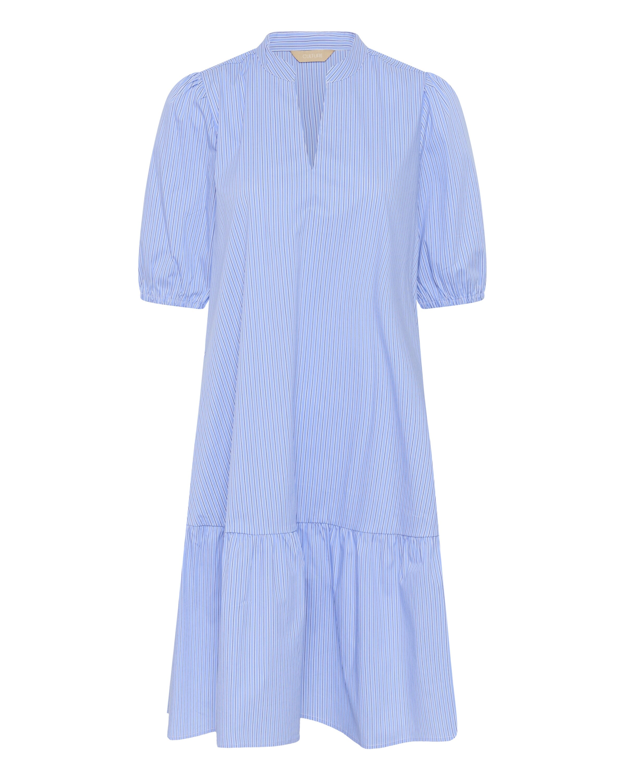 CULTURE Robe 'CUEbony' en 40 en azur / gris / blanc, Vue avec produit