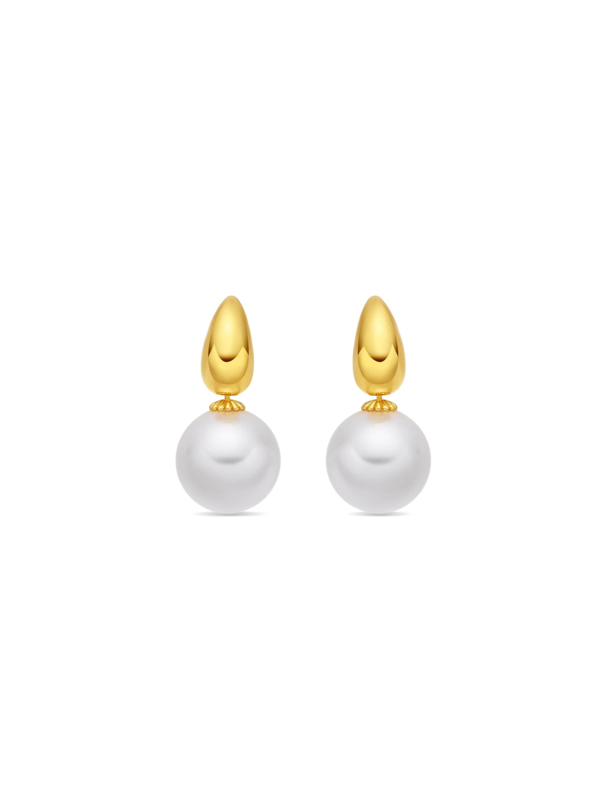 Luxenter Earrings 'Rosmi' in White: front