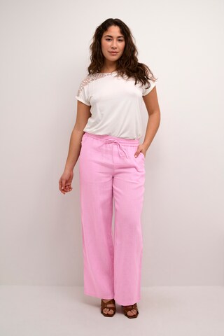 Cream Loose fit Pants 'Bellis' in Pink