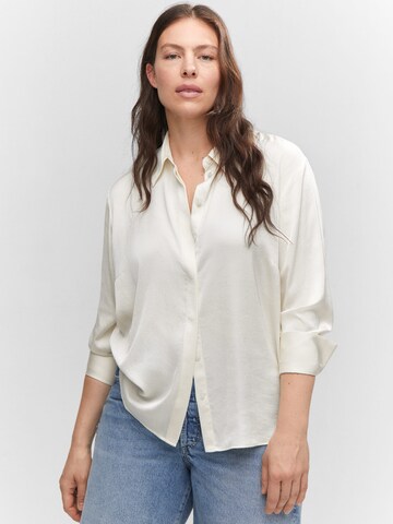 MANGO Bluse 'IDEALE' in Beige: predná strana