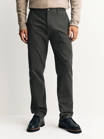 Next Slimfit Chino hlače | siva barva: sprednja stran