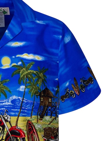 Regular fit Camicia 'Bike' di KY's in blu