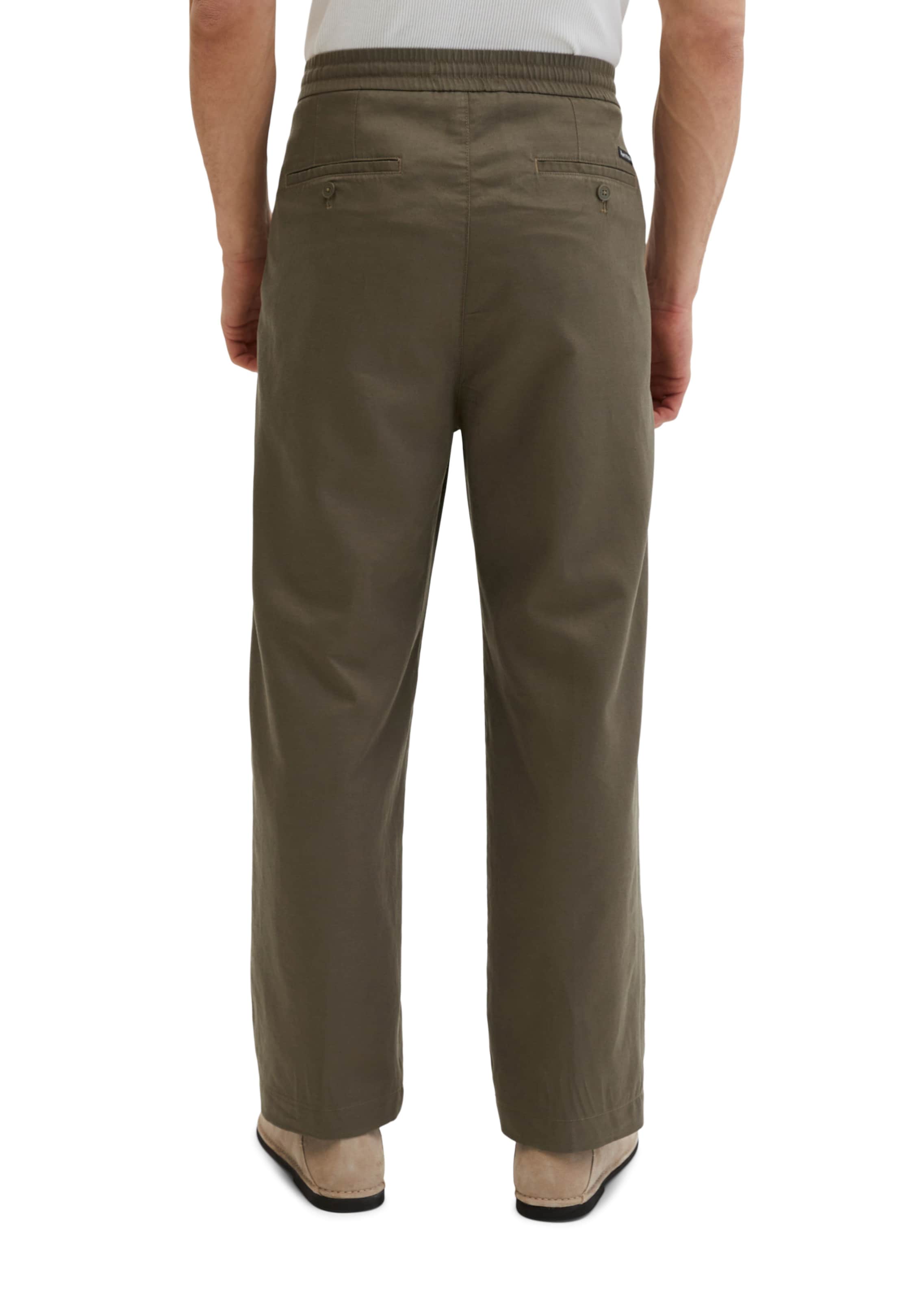 Marc O'Polo Loose fit Trousers 'Mossbo' in Brown
