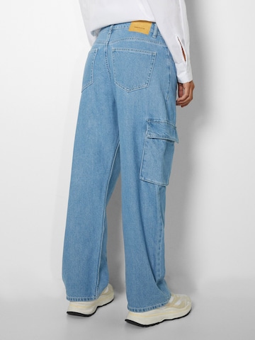 Loosefit Jeans cargo Bershka en bleu