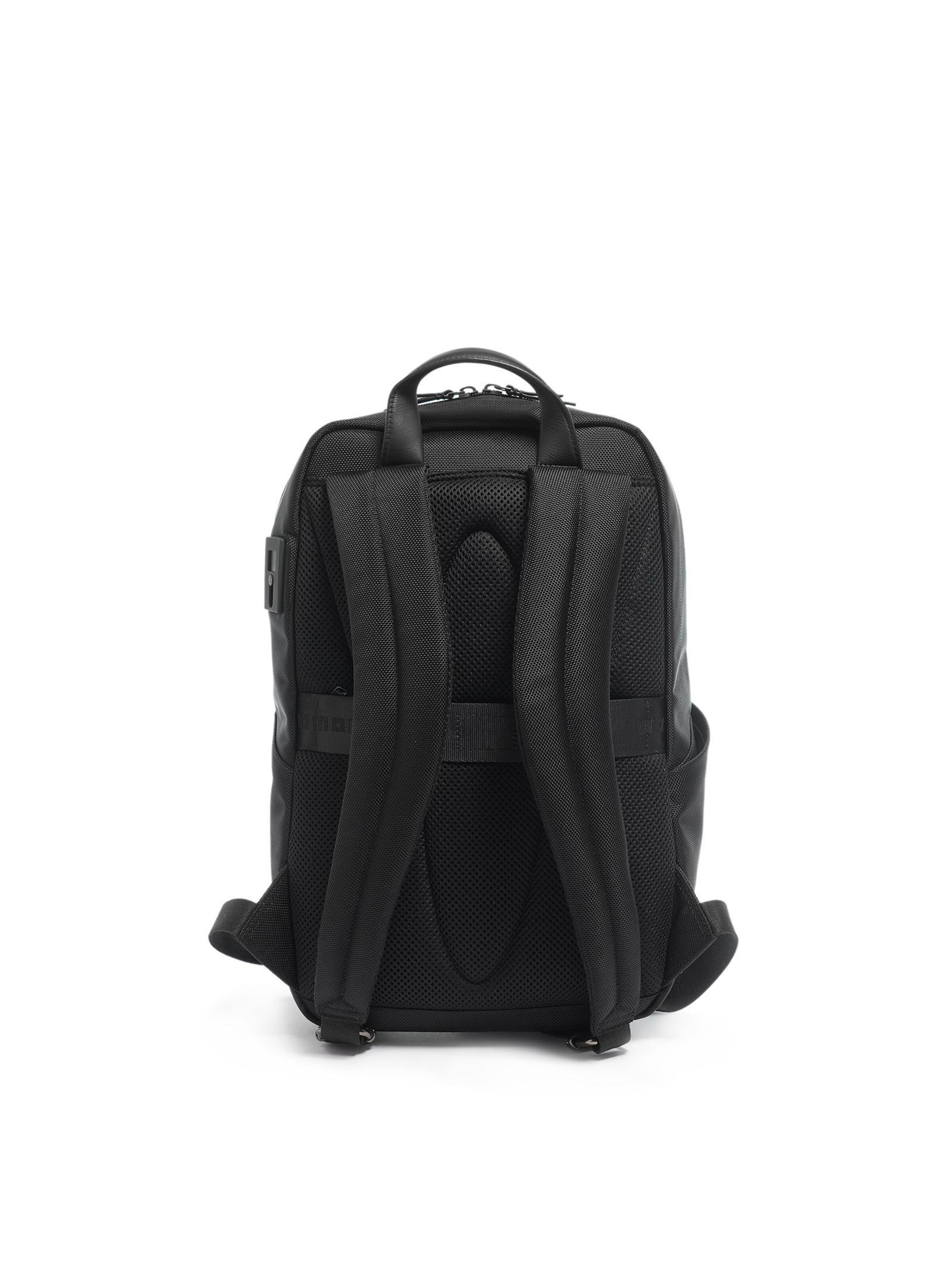 Zaino 'Zaino Momo Design Uomo Ecopelle - Chiusura Zip Tasche Organizzate' di Momo Design in nero