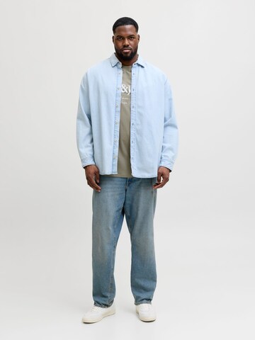 Jack & Jones Plus Shirt 'JJDevin Daytona' in Green