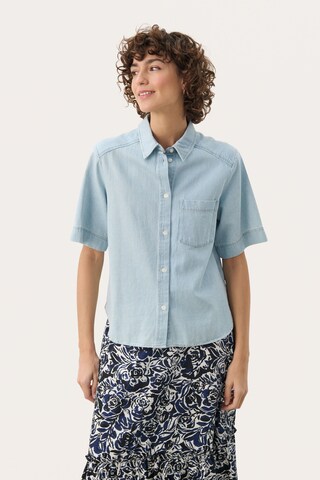 Part Two Blouse 'NiclaPW' in Blauw: voorkant