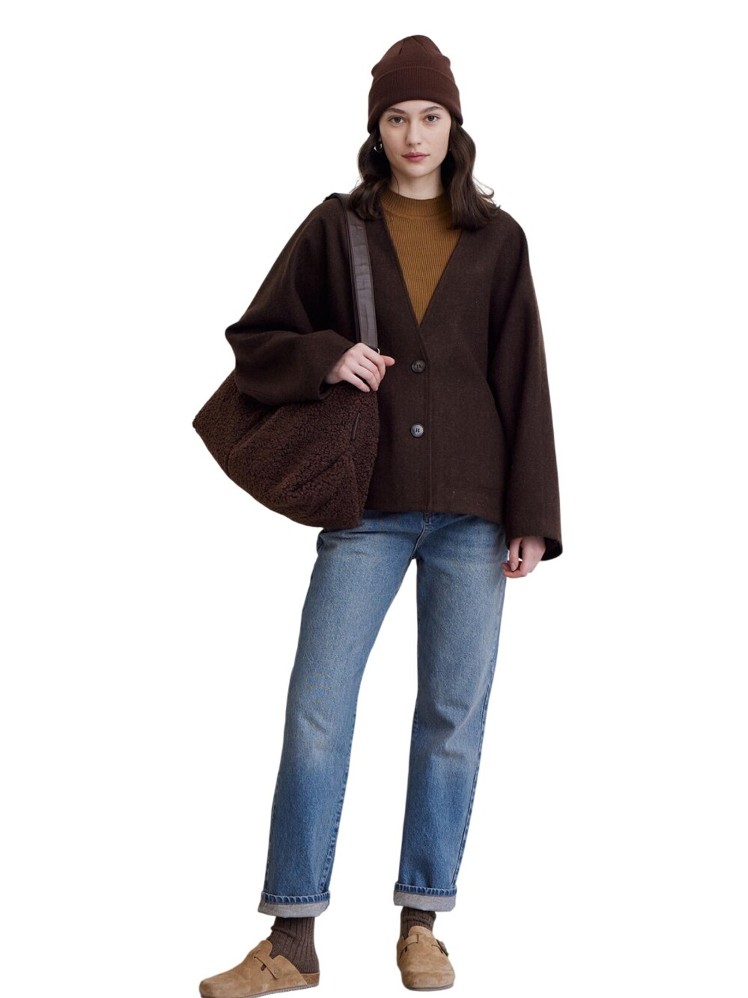 MANUKA Between-Season Jacket in Brown
