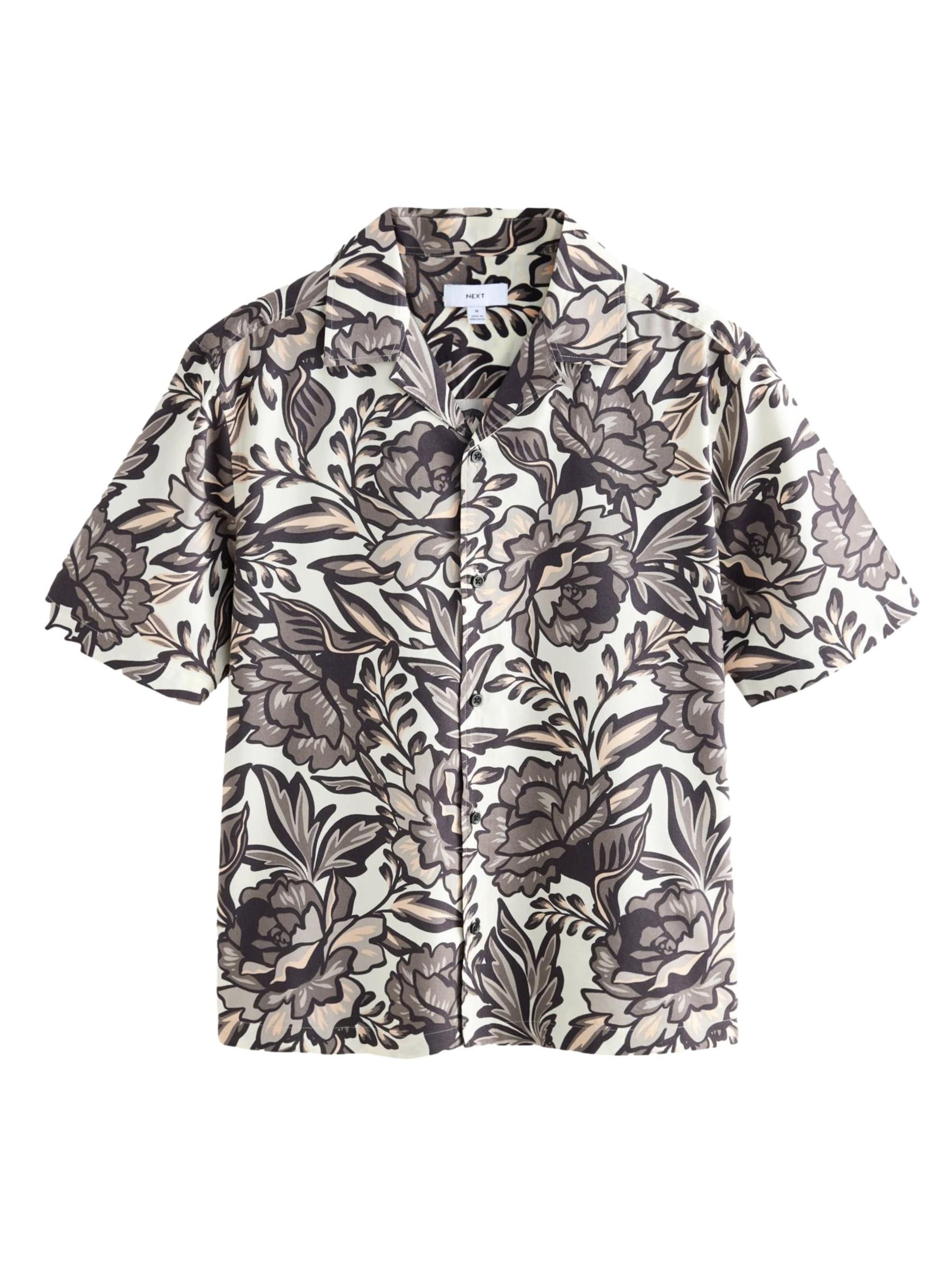 Next Overhemd in de kleur Grijs / Grafiet / Pasteloranje / Wit, Productweergave