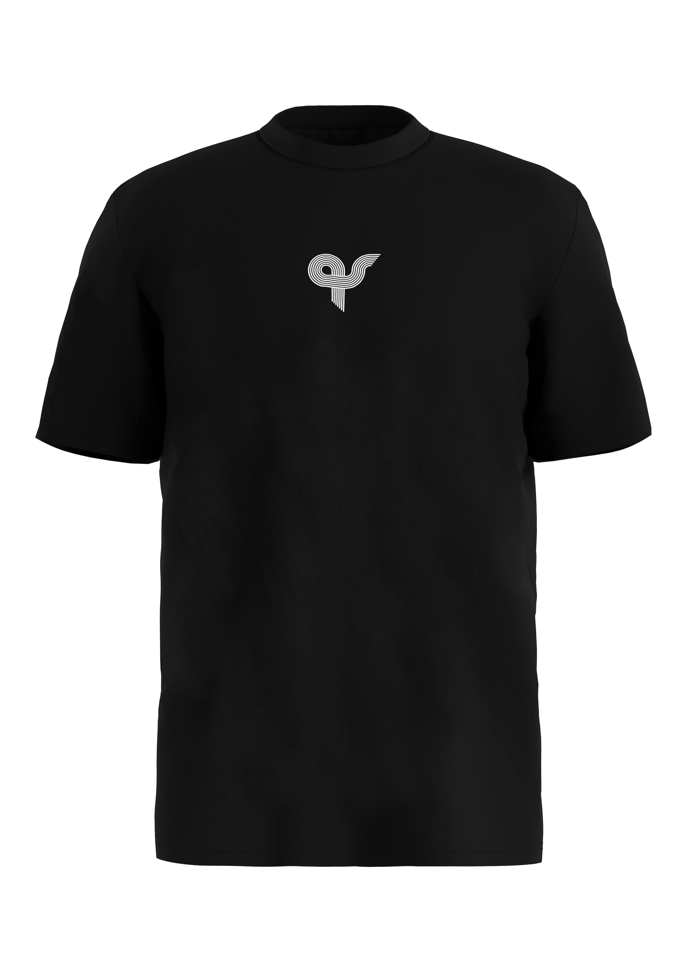 T-Shirt QS en noir : devant
