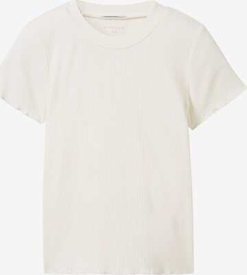 T-Shirt TOM TAILOR en blanc : devant