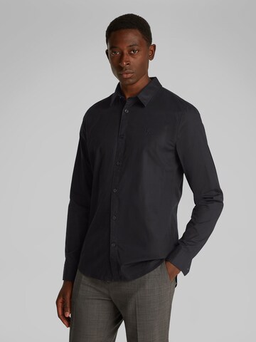 Calvin Klein JeansSlim Fit Košulja - crna boja: prednji dio