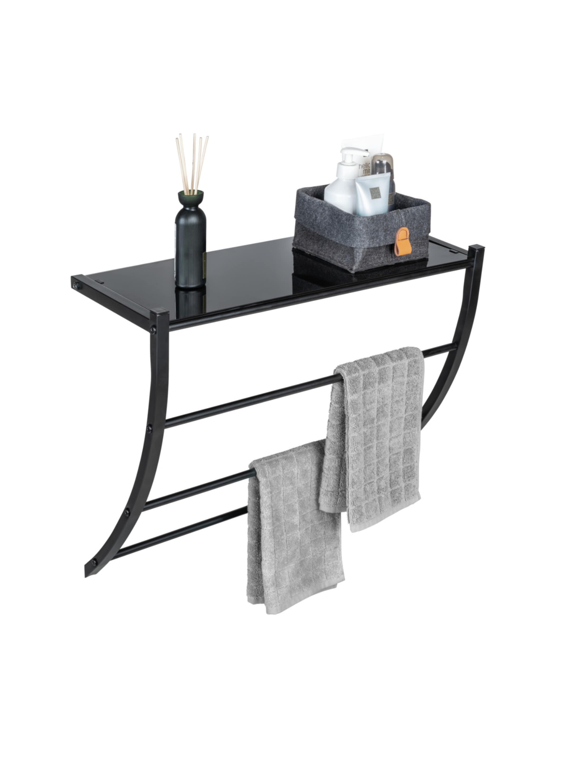 Wenko Wandregal 'Tarderia' in Schwarz