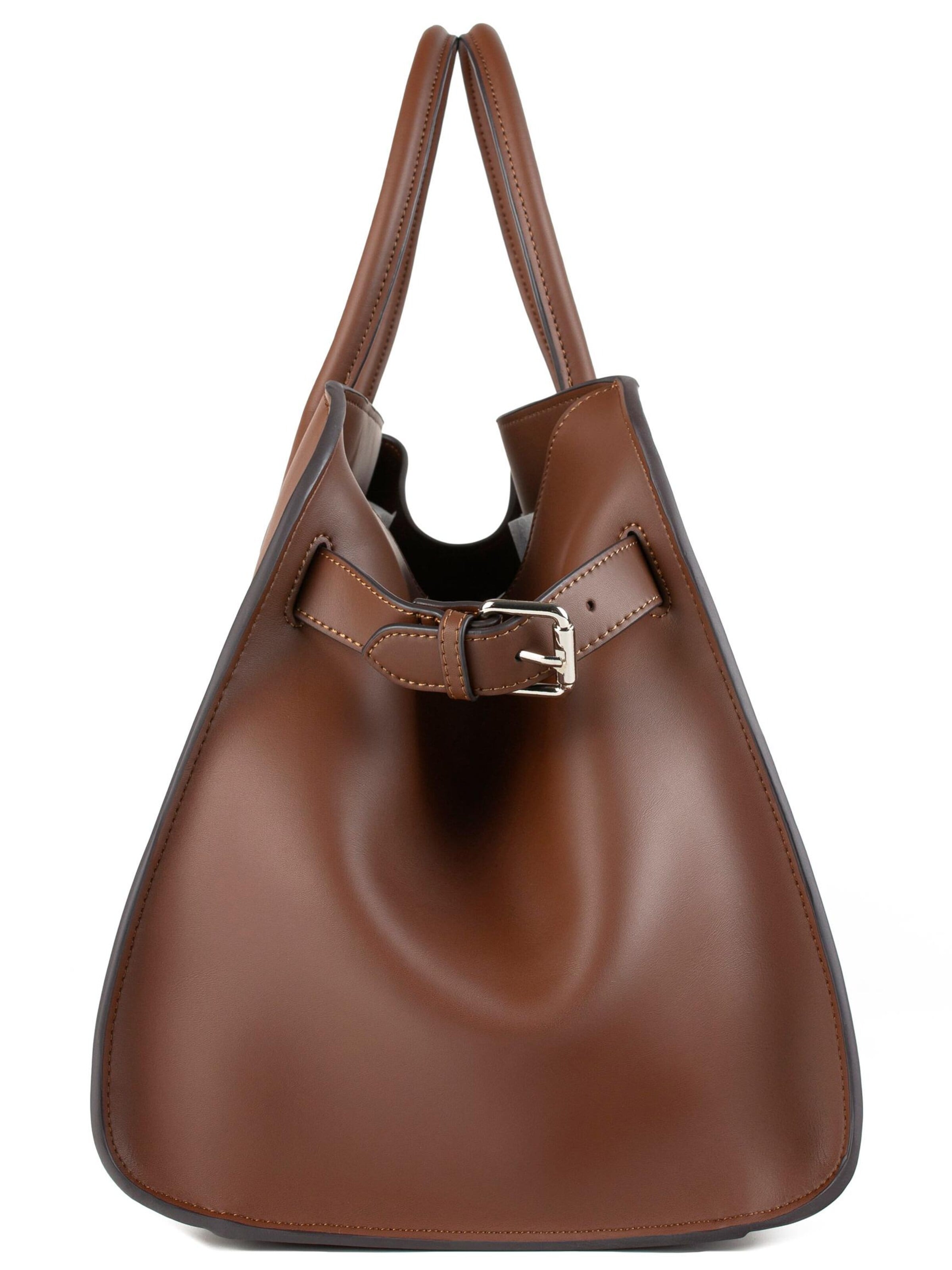L37 HANDMADE SHOES - Bolso de mano 'BON VOYAGE' en marrón