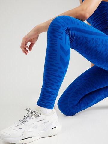 Hummel Skinny Sporthose 'MT' in Blau