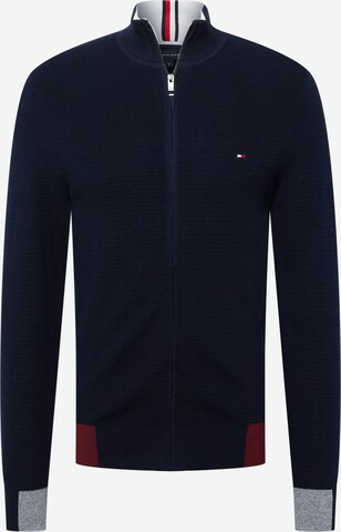 TOMMY HILFIGER Gebreid vest in Blauw: voorkant