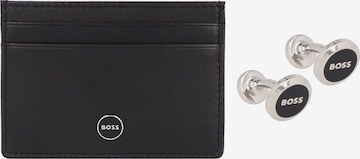 Porte-monnaies BOSS en noir : devant
