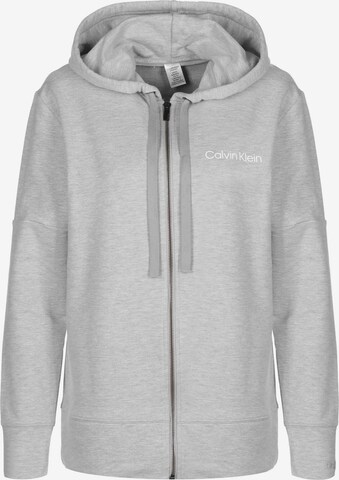 Calvin Klein Underwear Zip-Up Hoodie in Grey: front