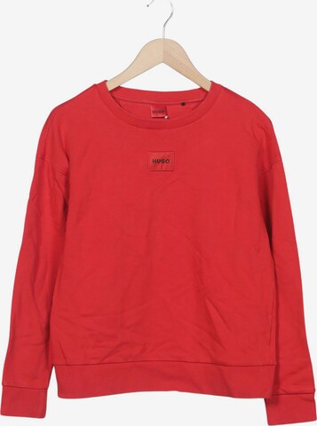 HUGO Sweatshirt & Zip-Up Hoodie in M in Red: front