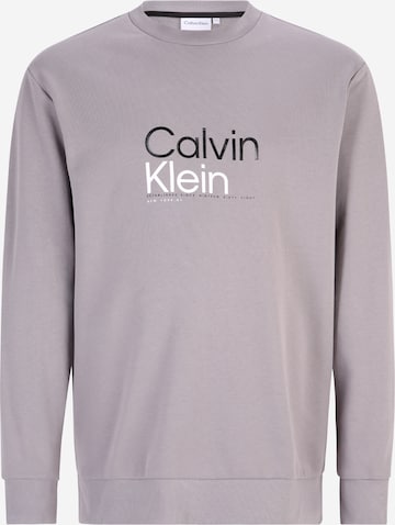 Felpa di Calvin Klein Big & Tall in grigio: frontale