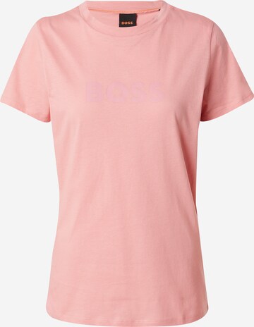 BOSS Тениска 'C_Elogo_5' в розово: отпред