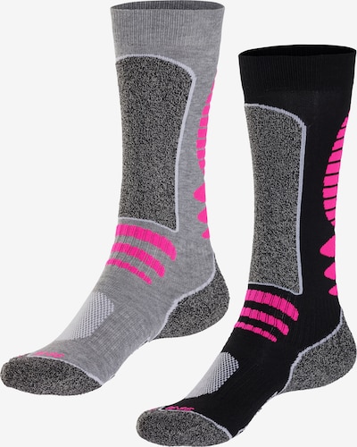 LASCANA ACTIVE Skisocken in grau / pink, Produktansicht