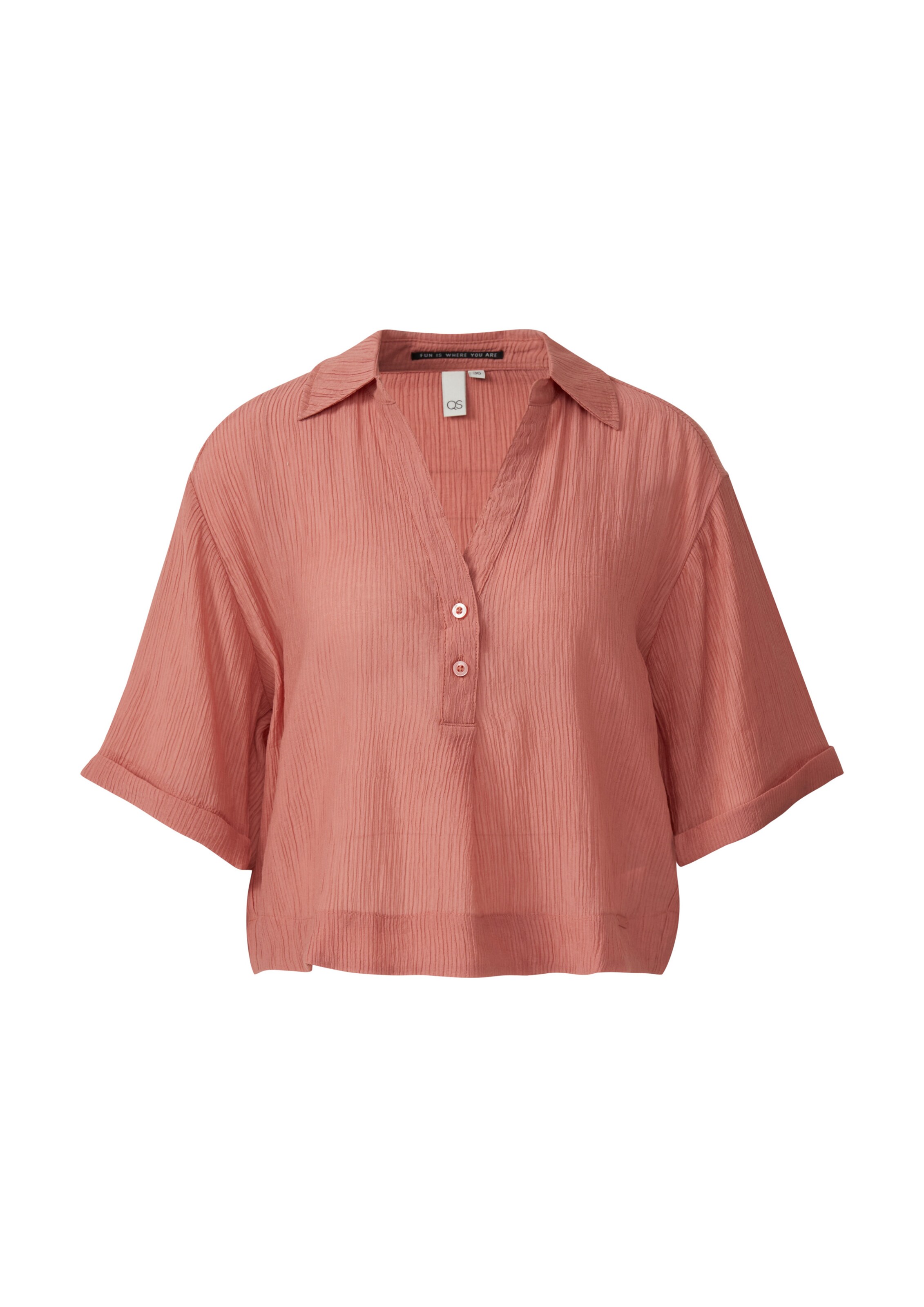 QS Blouse in Oranje: voorkant