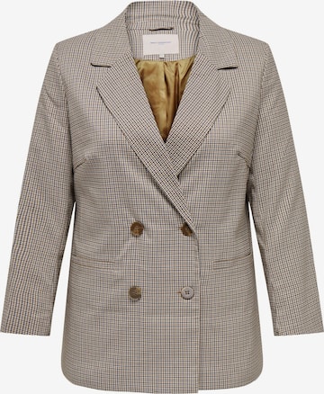 ONLY Carmakoma - Blazer 'Dita' en marrón: frente