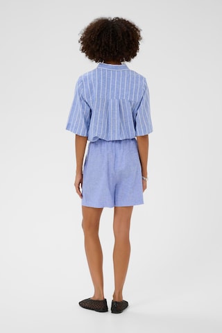 CULTURE Loose fit Trousers 'CUArletty' in Blue