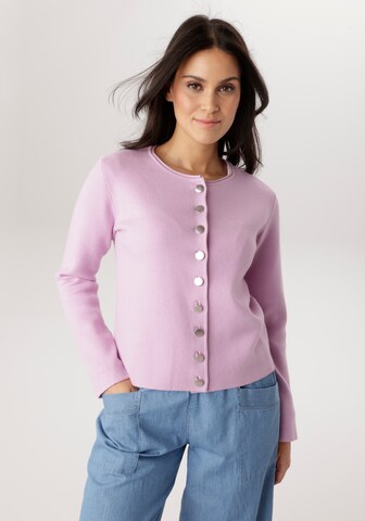 Aniston SELECTED Knit Cardigan in Pink: front
