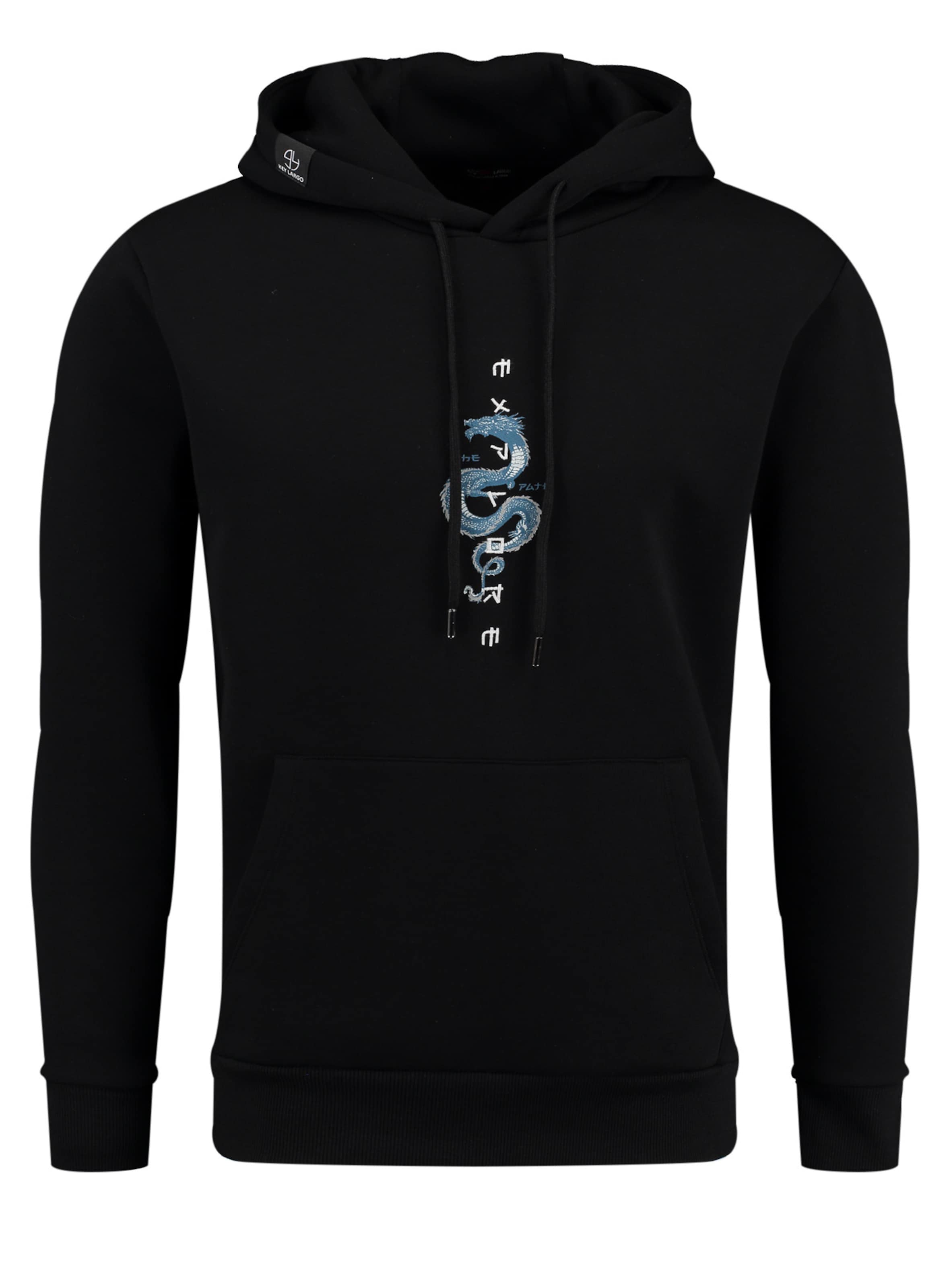 Key Largo Mikina 'DISTANCE' – černá: přední strana