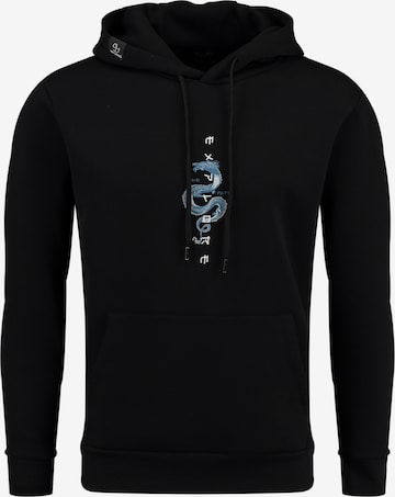 Key LargoSweater majica 'DISTANCE' - crna boja: prednji dio