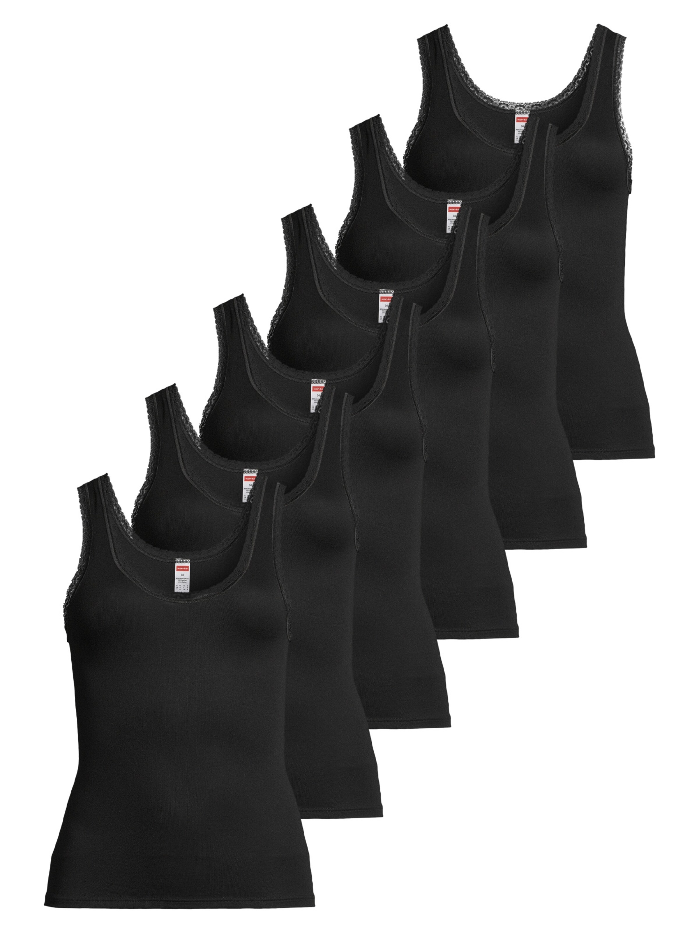CON-TA Undershirt 'Modal' in Black: front